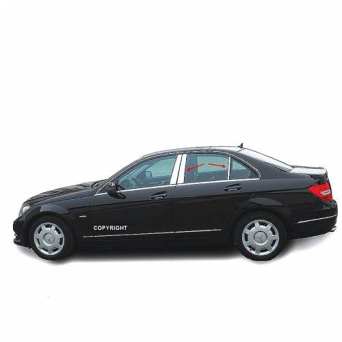 Nerezové kryty bočních sloupků Mercedes C <br>-Class W204 sedan