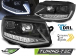 Přední světla TubeLights s LED denními světly VW T6 černá