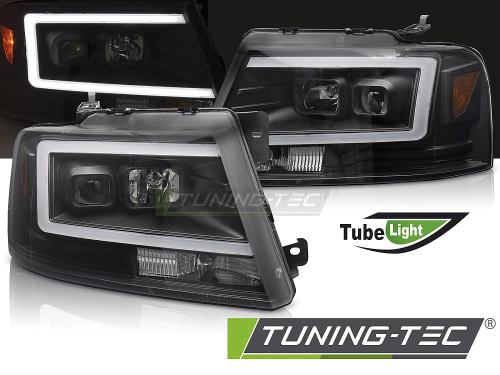 Přední světla s LED parkovacím světlem pro Ford F150 XI - černé provedení