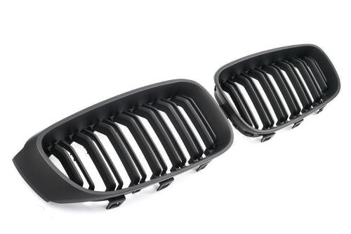 Maska-ledvinky pro BMW 3 F34 GT - černá, dvojitá žebra