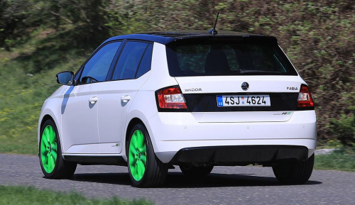 Škoda Fabia III R5 - zadní dekorační černá fólie na 5dveře - originál