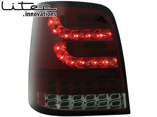 Zadní čirá světla červená/černá LED Litec Volkswagen Touran