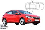 Sluneční clony CarShades Opel Astra K - 2 ks