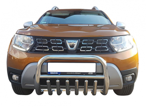Přední ochranný nerez rám + dolní zuby Dacia Duster II