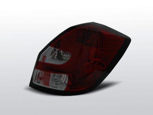 Zadní LED světla Škoda Fabia II, červeno-kouřové