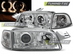 Přední světla s Angel Eyes Fiat Punto, chrom