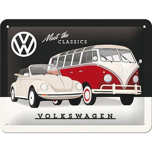 Retro cedule Volkswagen - Meet The Classics 15x20cm