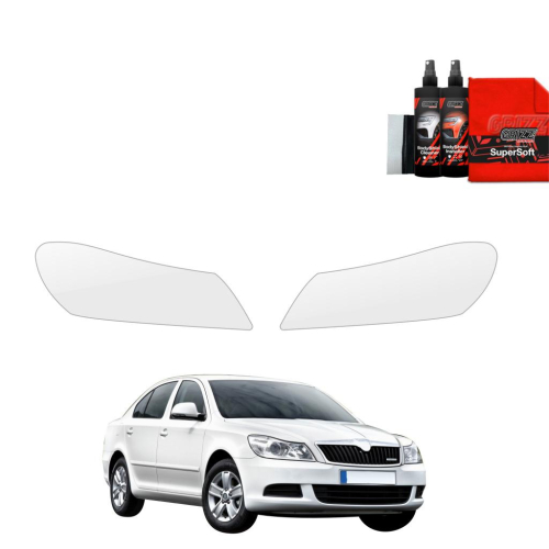 Ochranná folie GRIZZ na přední světlomety Skoda Octavia II sedan facelift