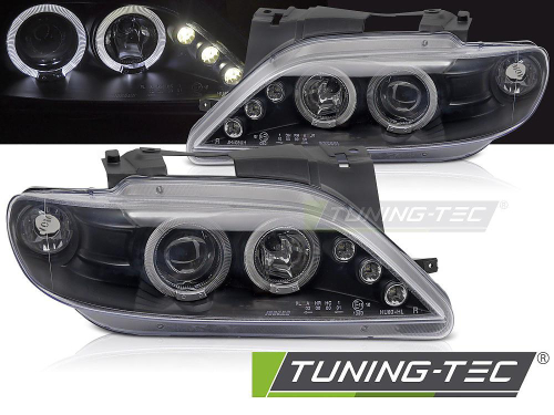 Přední světla s Angel Eyes Citroen Xsara - černé provedení