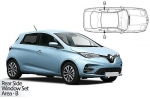 Sluneční clony CarShades Renault Zoe Hatchback, 5dvéř.
