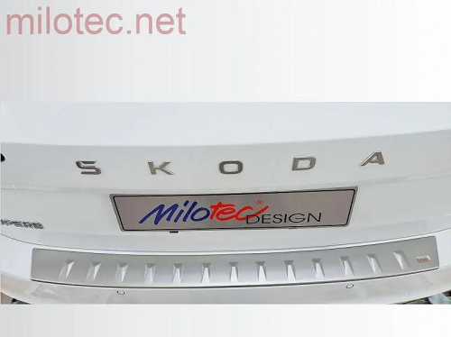 Plastový práh pátých dveří Škoda Superb IV - Alu Brush - matný