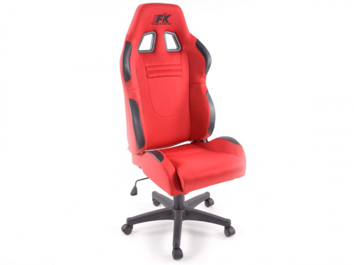 Sportovní sedačka Racecar - kancelářská židle, textiní, červená