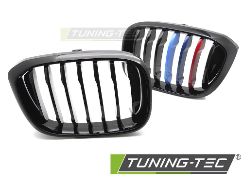 Maska-ledvinky pro BMW X3 G01 / X4 G02, černý lesk s trikolórou