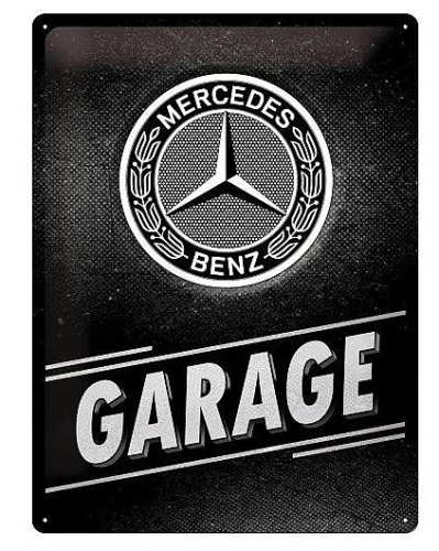 Retro cedule - Mercedes-Benz - Garage 30x40cm