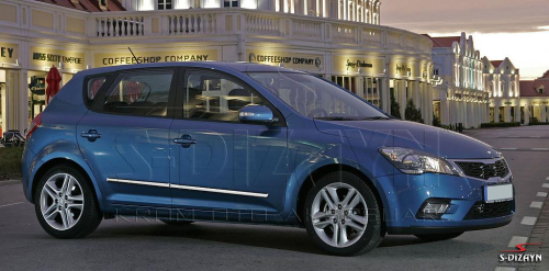 Nerez + ABS lišty dveří KIA Ceed hatchback