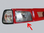 Čiré kryty předních světel Škoda 120