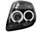Přední světla černá Angel Eyes Toyota Yaris