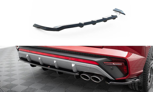 Zadní spoiler nárazníku Hyundai Tucson N-Line Mk4 s žebrováním