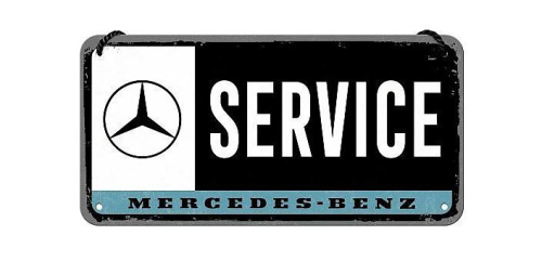 Retro cedule Mercedes-Benz Service 20x10cm