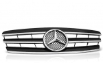 Sportovní maska Mercedes C Class W203, černá-chrom