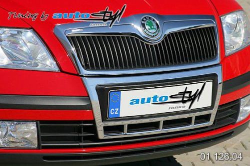 Rámeček přední RZ Škoda Octavia II - chrom