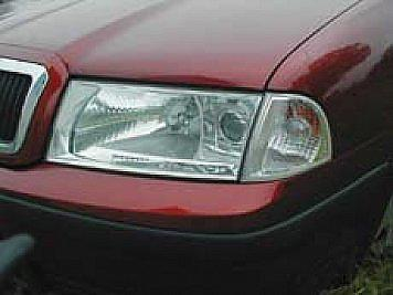 Čiré kryty předních světel Škoda Octavia