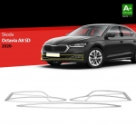 Nerez dekorační lišta nárazníku a rámečky mlhovek Škoda Octavia IV