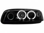 Přední světla černá Angel Eyes Fiat Punto