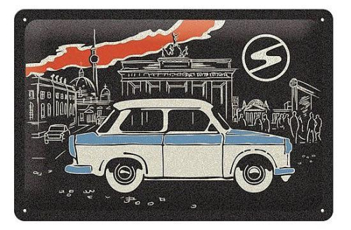 Retro cedule Trabant 20x30cm