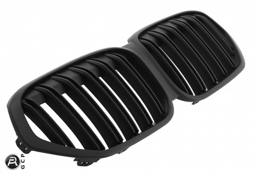 Maska-ledvinky pro BMW X1 F48 LCI - černá, dvojitá žebra