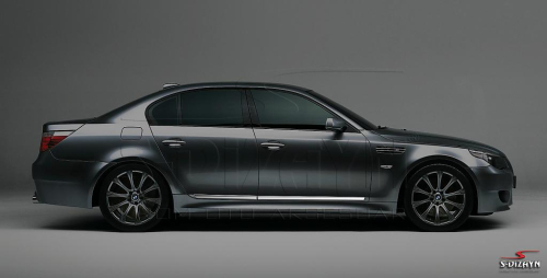Nerez + ABS lišty dveří BMW 5 E60