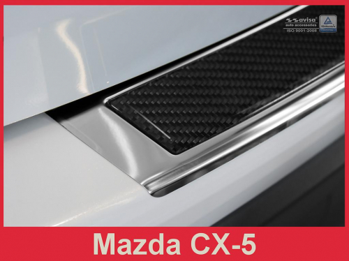 Kryt prahu zadních dveří Mazda CX-5 - nerez/karbon