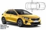 Sluneční clony CarShades Kia XCeed Hatchback, 5dvéř.