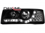 Přední světla černá LED Devil Eyes Volkswagen T4