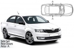 Sluneční clony CarShades Škoda Rapid Sedan, 5dvéř.