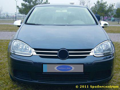 Dekorativní nerez lišty přední masky VW Golf V