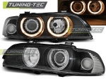 Přední světla angel eyes xenon BMW E39 černá