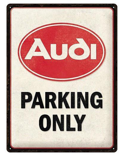 Retro cedule - Audi - Parking Only 40x60cm