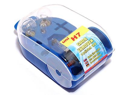 Servisní krabička autožárovek univerzální H7 (+ pojistky)