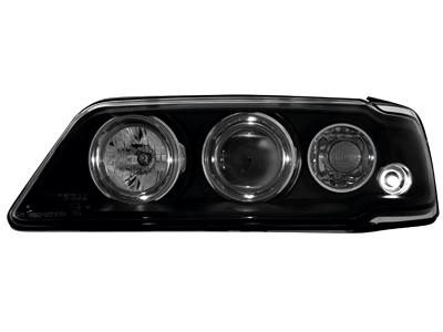 Přední světla černá Angel Eyes Peugeot 405