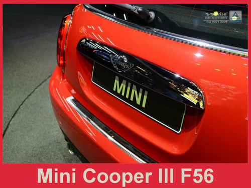 Kryt prahu zadních dveří Mini Cooper III F56 - nerez / karbon
