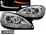 LED přední světla Mercedes S W221 chrom