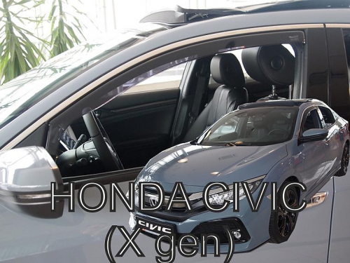 Deflektory-ofuky oken Honda Civic X - přední