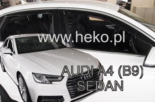 Deflektory-ofuky oken Audi A4 sedan přední + zadní