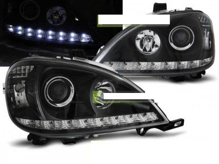 LED přední světla Mercedes W163 ML černé