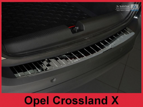 Kryt prahu zadních dveří Opel Crossland X, <br>- černý grafit lesklý