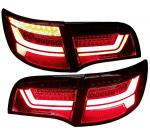Zadní čirá světla s LED Audi A6 C6 - červeno-černé