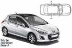 Sluneční clony CarShades Peugeot 308 Hatchback, 5dvéř.