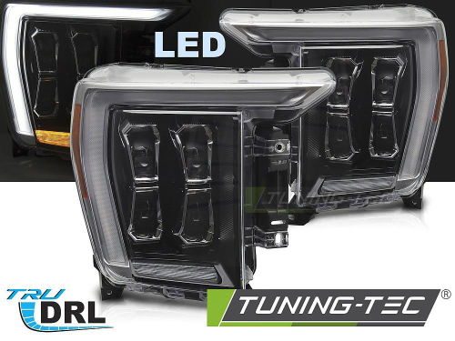 Přední LED světla s denním svícením Ford F150 MK14 - černé provedení