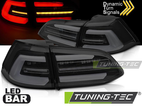Zadní LED světla s dynamickým blinkrem pro Volkswagen Golf VII Combi - černo kouřové provedení
